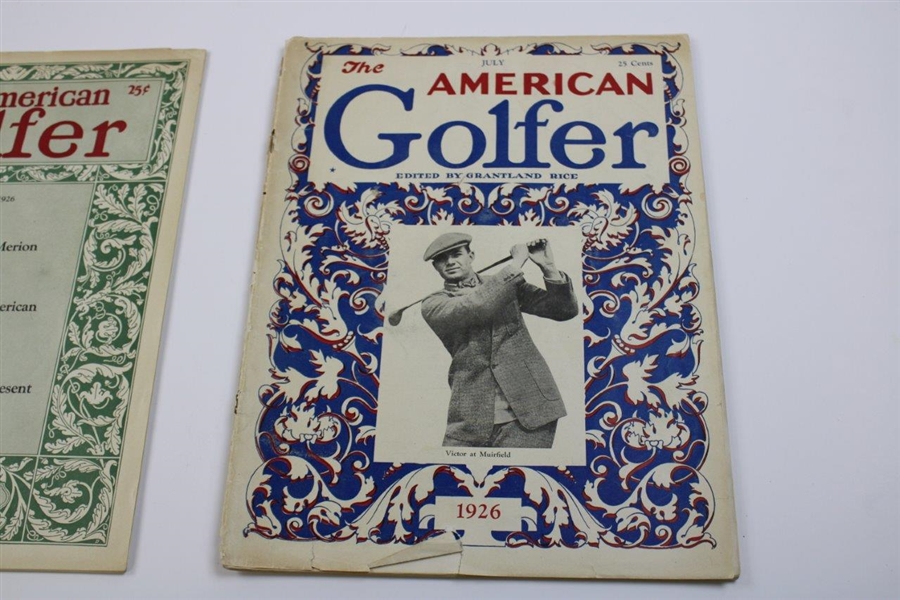 1926 The American Golfer (July) & 1926 The American Golfer (November) Magazines