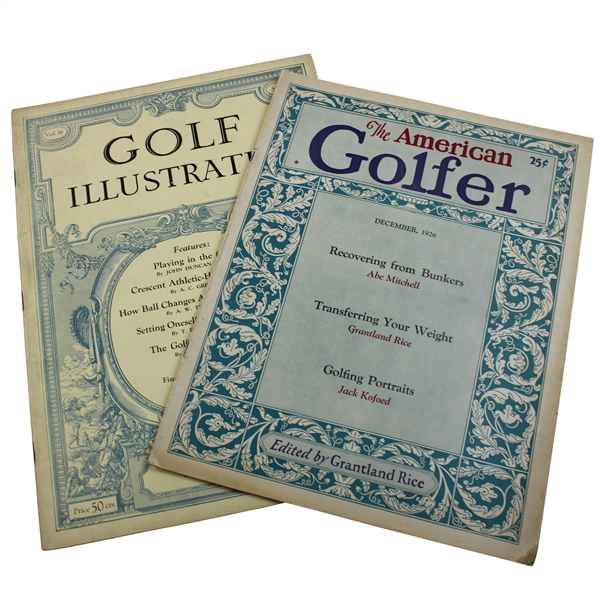 1926 The American Golfer (December) & 1932 Golf Illustrated (January) Magazines