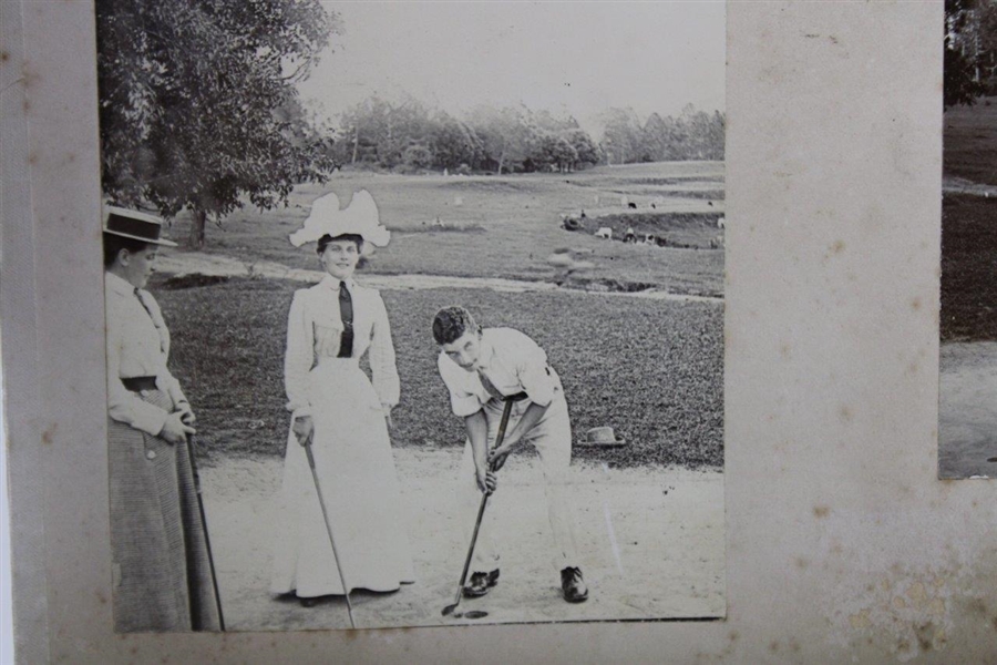 Lady Golfers Early Photos On Scrapbook Page