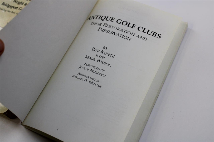  'Early US Golf Clubs' W/ Price Guide & 'Antique Golf Clubs - Their Restoration & Preservation'