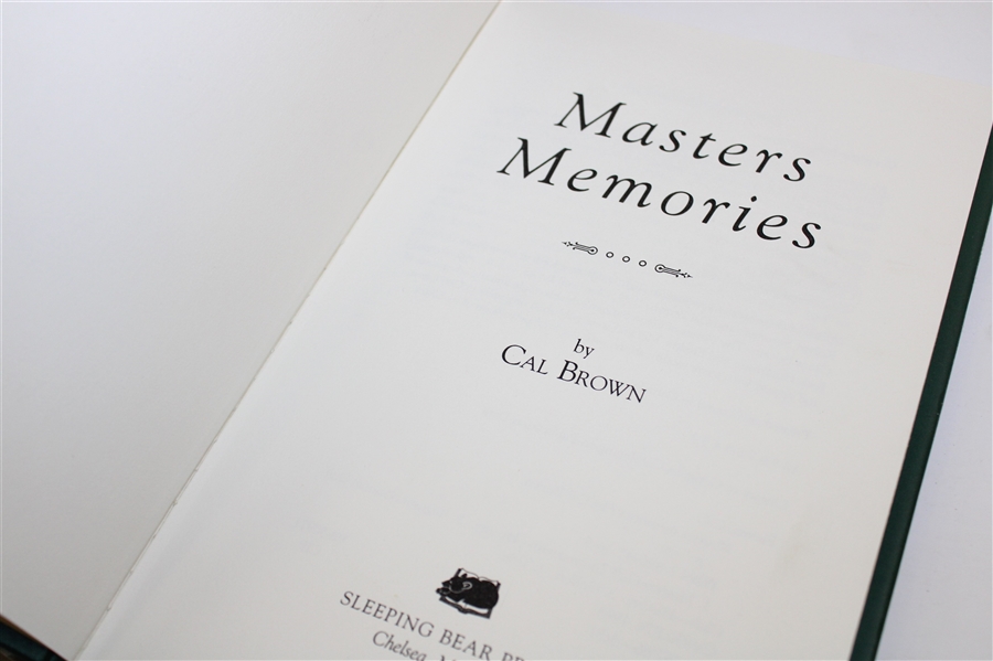 Masters Memories' Book & Masters Tournament Scoring Sheet For Press Use