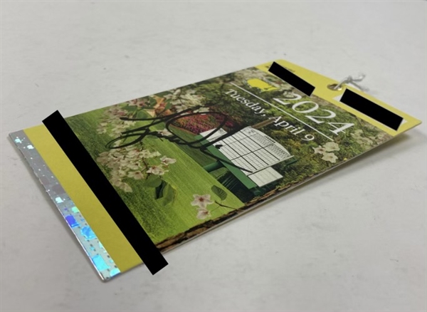 Tiger Woods Signed 2024 Masters Tournament Tuesday Ticket - Record 24th Consecutive Cut Made!