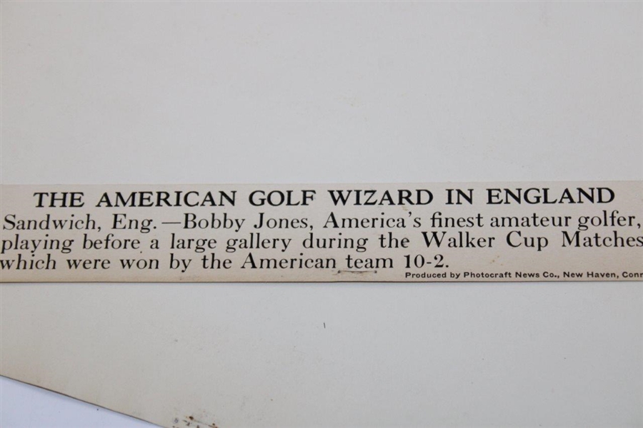 Bobby Jones 'American Golf Wizard' Playing Walker Cup Match