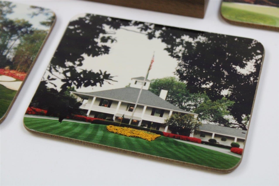Augusta National Golf Club Four (4) Coaster Set in Wood Box