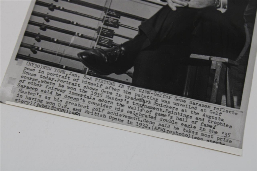 1960 Gene Sarazen 'Fixture in the Game' Reflects Pose in Portrait Press Photo