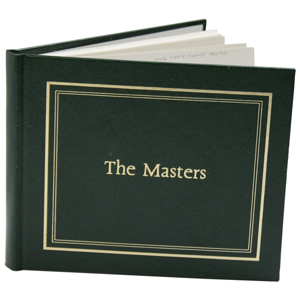 1991 The Masters Book By Frank Christian 1 of Only 4 Copies Known - Signed by Christian