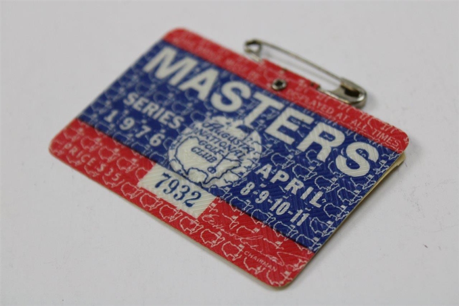 1976 Masters Tournament SERIES Badge #7932 - Ray Floyd Winner