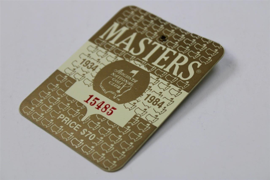 1984 Masters Tournament SERIES Badge #15485 - Ben Crenshaw Winner
