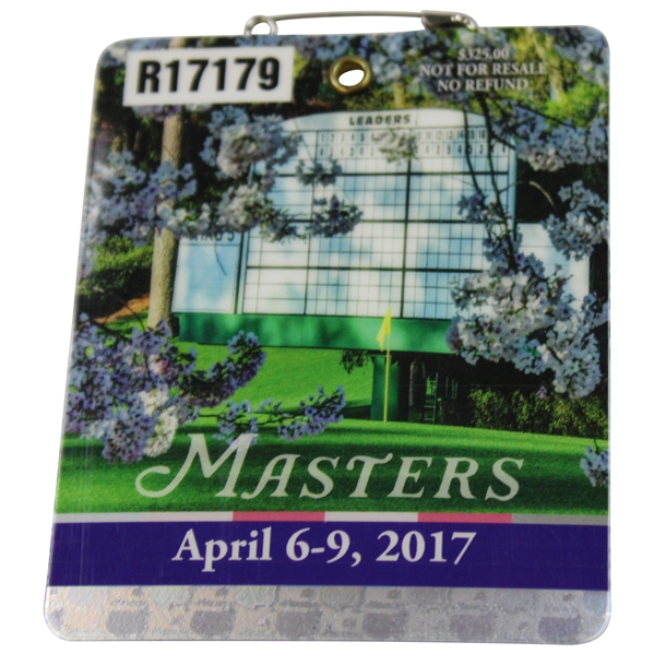 2017 Masters Tournament SERIES Badge #R17179 - Sergio Garcia Winner