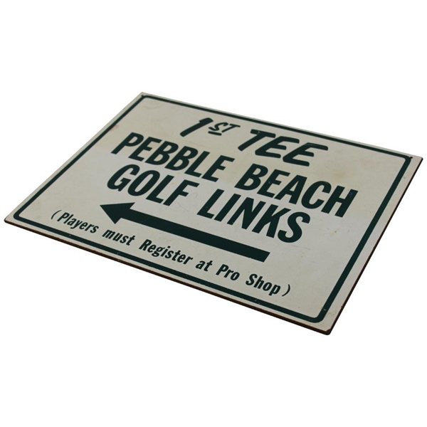 Pebble Beach Golf Links '1st Tee' Sign - Great Condition