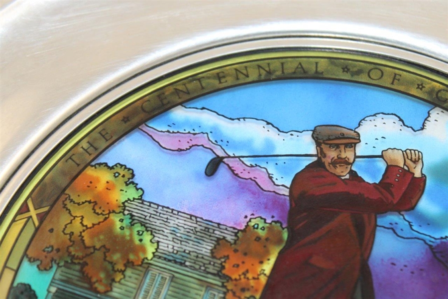 C. B. Macdonald Usga Centenary Stained Glass Plate In Original Box