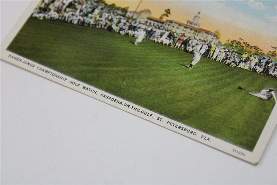 1925 Bobby Jones Vs. Walter Hagen Championship Match Post Card
