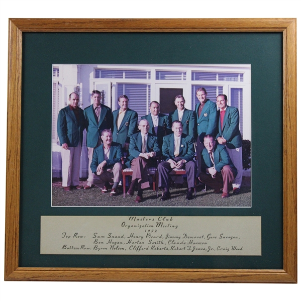 Gene Sarazen's Personal '1952 Masters Club Organization Meeting' Photo - 1st Champs Dinner