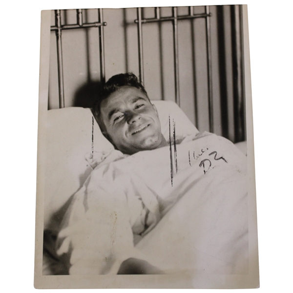 Gene Sarazen 1922 US Open Hospital Bed - Original Wire Photo - Sarazen Collection