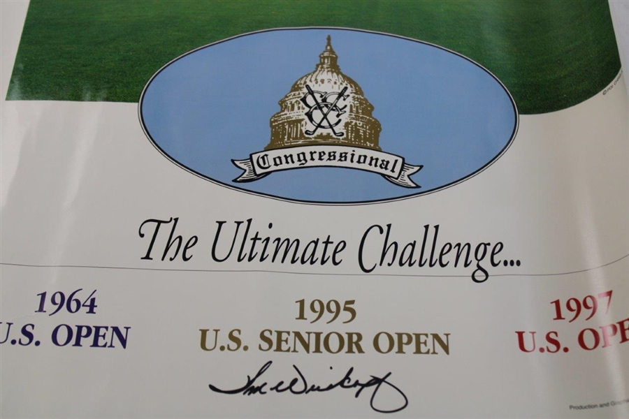 Tom Weiskopf Signed 'The Ultimate Challenge' Congressional Poster JSA ALOA