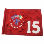 2005 Walker Cup at Chicago Golf Club US & GB&I Team Signed Hole 15 Flag JSA ALOA