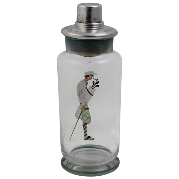 Hand Painted Glass Cocktail Shaker
