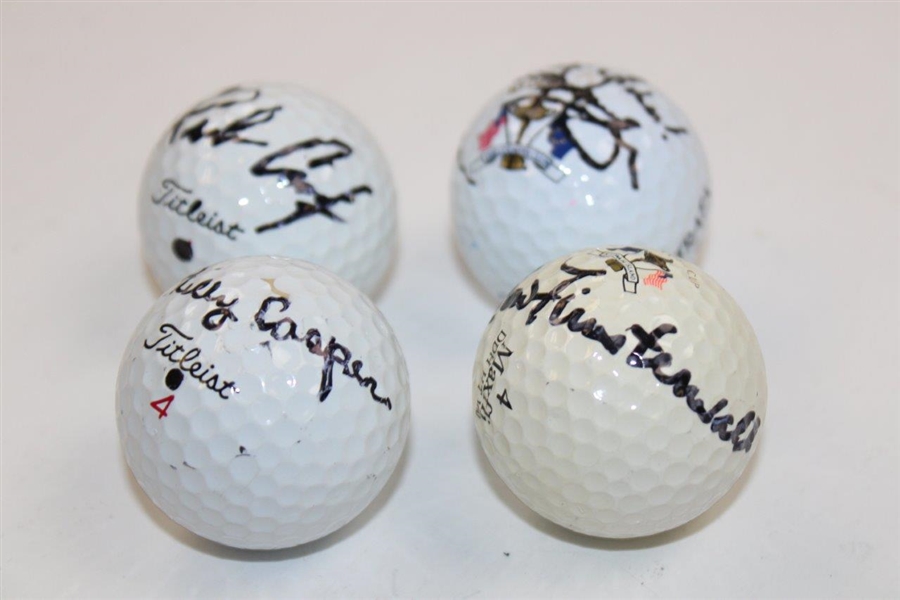 Coody, Casper, Finsterwald & Furyk Signed Personal Used Golf Balls JSA ALOA