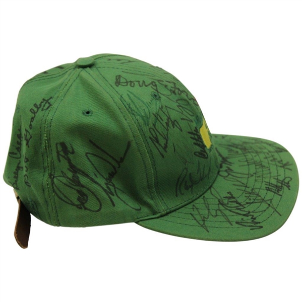 Tiger, Jack, Arnie, Seve & 29 other Masters Champs Signed Green Masters Hat JSA ALOA