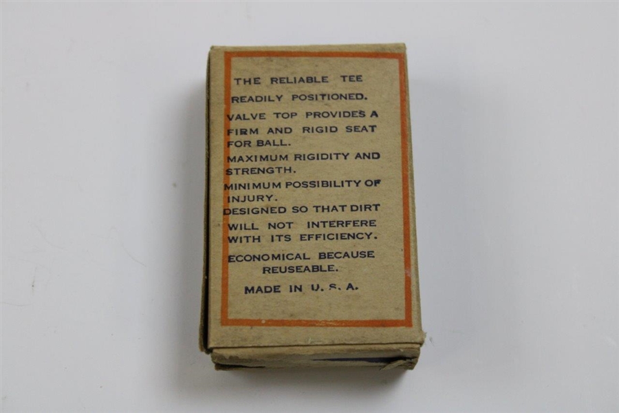 c.1925 Pryde's Orange Tee Golf Box with Eighteen (18) Tees