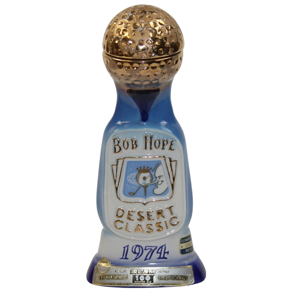 1974 Bob Hope Desert Classic Jim Beam Whiskey/Bourbon Decanter