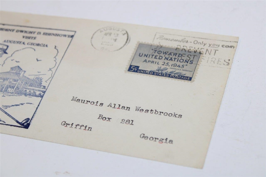 1953 “President Dwight D Eisenhower Visits Augusta Georgia”  Postal Cover