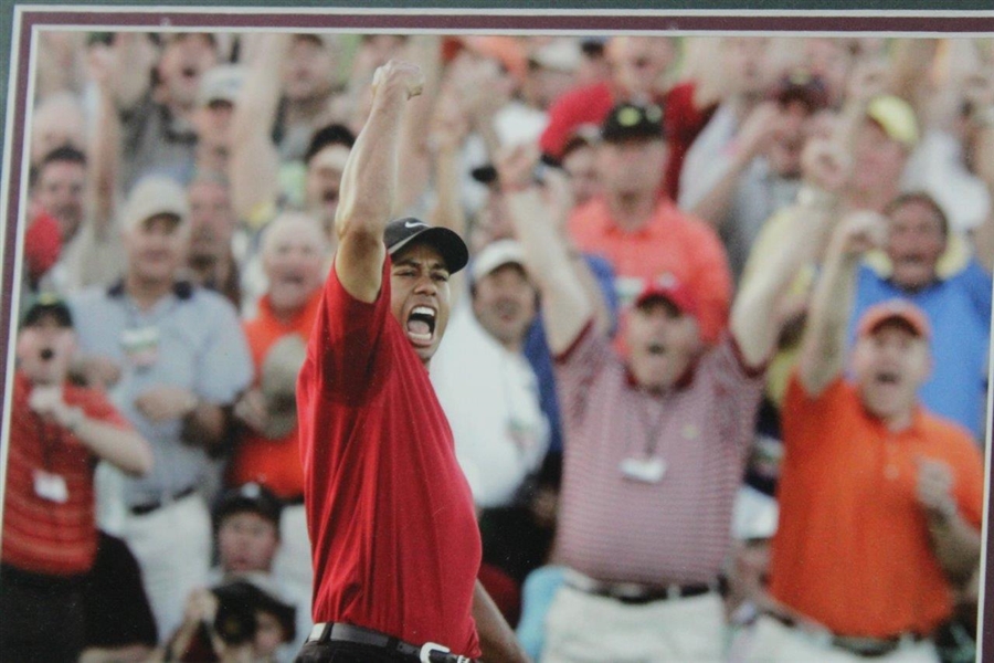 Tiger Woods Grand Slam Champion Photo & Pins Framed Display 