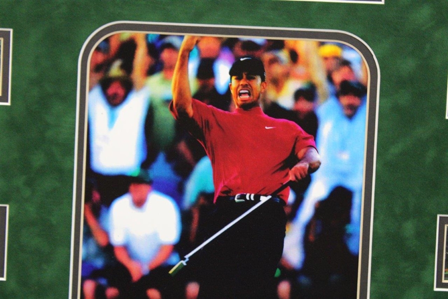 Tiger Woods Champion Of The Masters Matted Photo Display 
