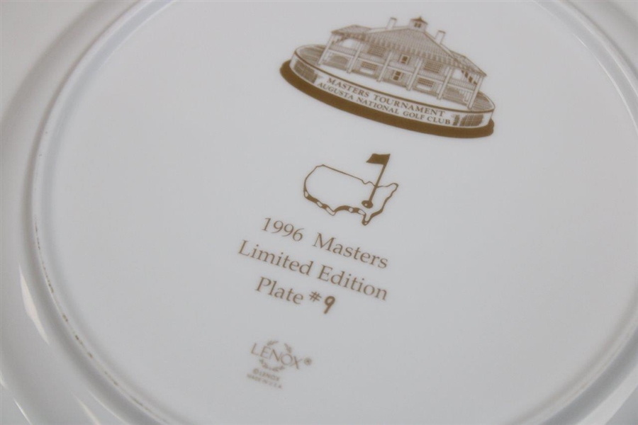 1996 Masters Tournament Ltd Ed Lenox Commemorative Plate #9 