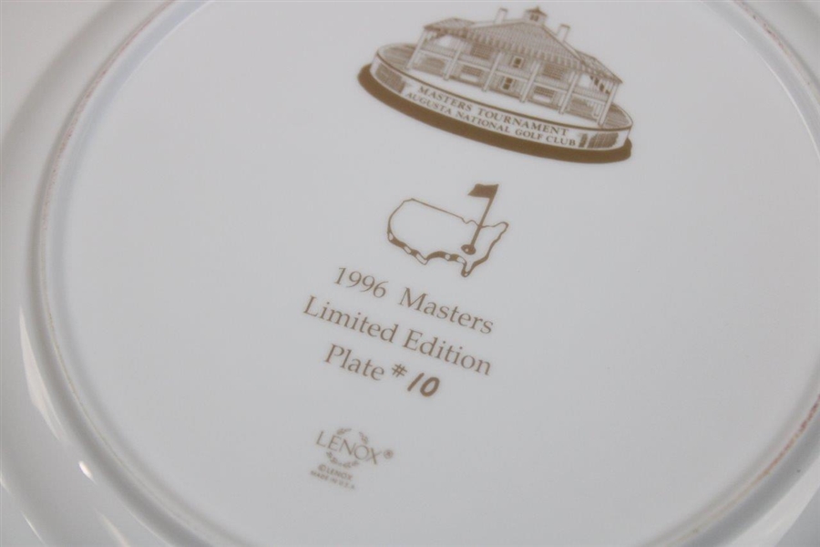 1996 Masters Tournament Ltd Ed Lenox Commemorative Plate #10 