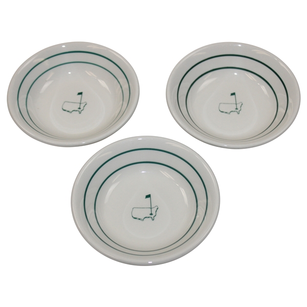 Three (3) Classic Masters Logo Ceramic Sauce Bowls