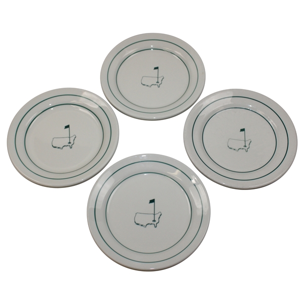 Four (4) Classic Masters Logo Ceramic Salad Plates