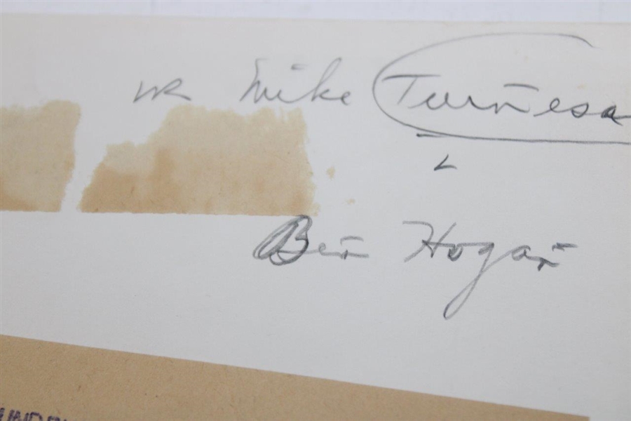 1942 Ben Hogan Hale America at Ridgemoor CC Press Photo w/Hogan Signed 3x5 JSA ALOA