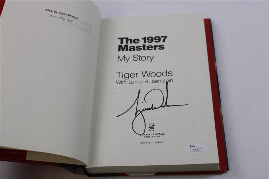 Tiger Woods Signed 'The 1997 Masters My Story' by Tiger Woods Full JSA #Z50271