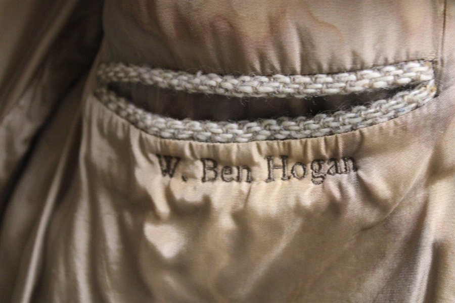 Ben Hogan's Personal John Malloy Tweed Coat Vallet with 'W. Ben Hogan'