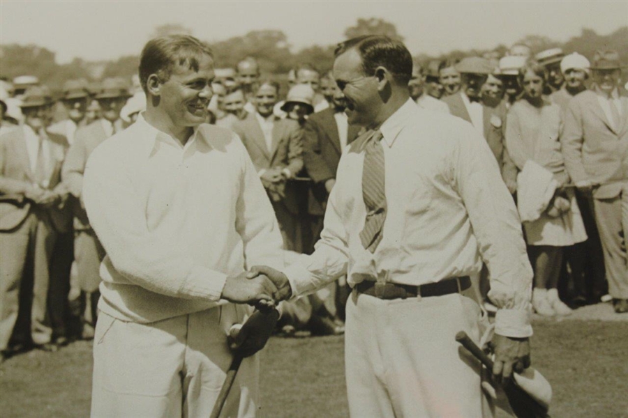 1929 Bobby Jones US Open Playoff 'Handshake with Al Espinosa' Photo - Winged Foot 