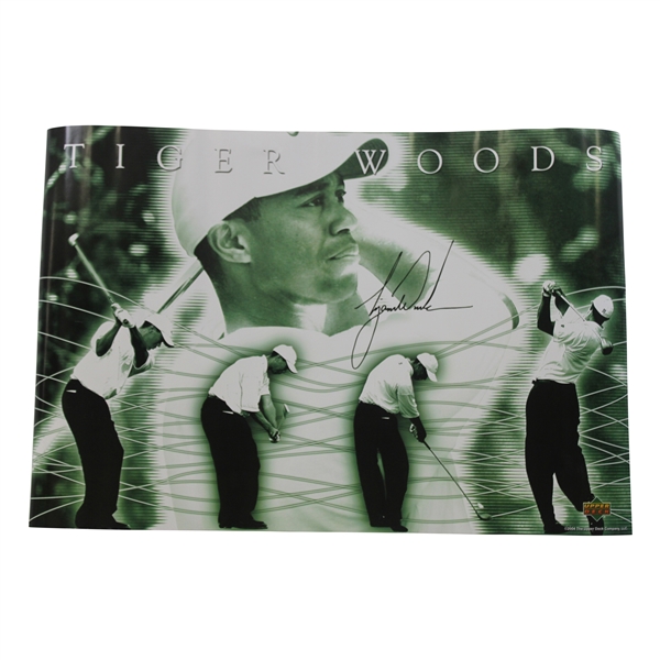 Tiger Woods 2004 Upper Deck Swing Sequence Poster - Facsimile Signature