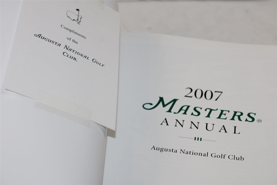 Seven (7) Masters Tournament Annuals (2007, 2009, 2011-2015) 