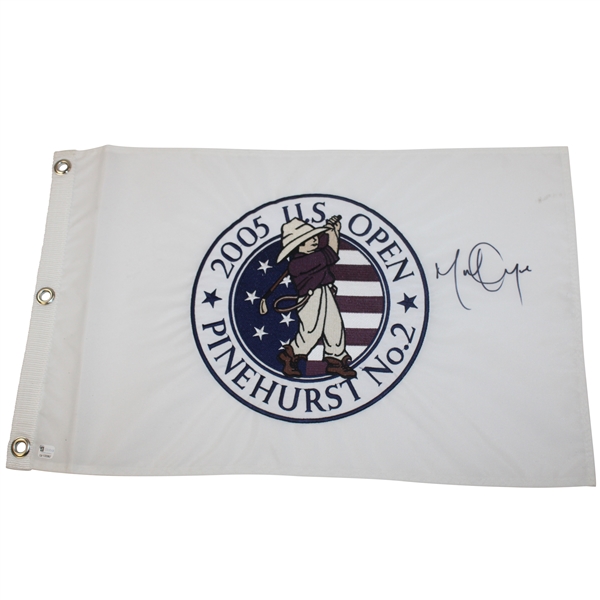Michael Campbell Signed 2005 US Open at Pinehurst #2 Embroidered Flag JSA ALOA