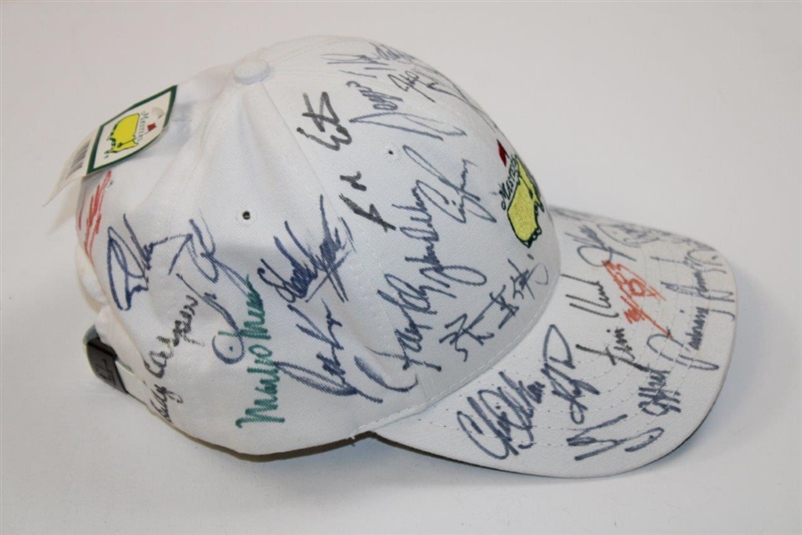 Tiger Woods, Gary Player & Others Signed Undated Masters Logo Hat w/Tags JSA ALOA