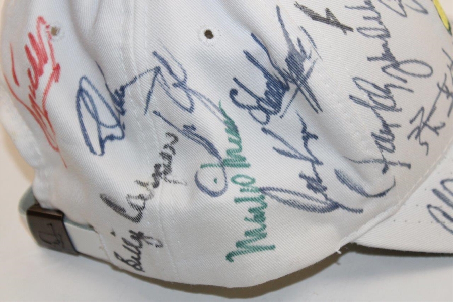 Tiger Woods, Gary Player & Others Signed Undated Masters Logo Hat w/Tags JSA ALOA