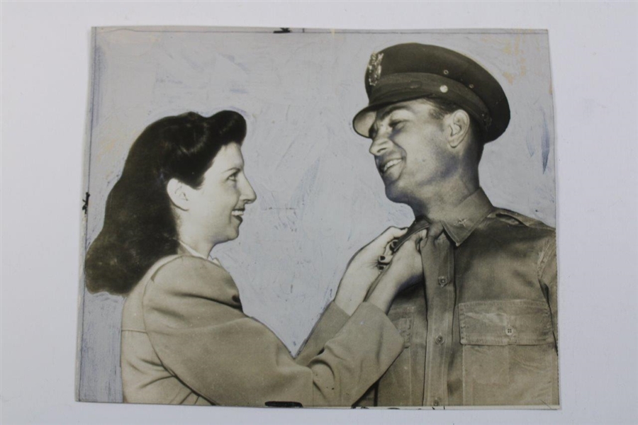 Ben Hogan's Army Aircorps Sterling Bracelet Gift To Valerie w/ 1943 Original Press Photo