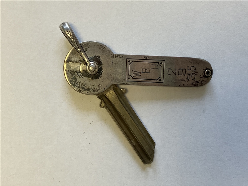 Ben Hogan's WBH Sterling Silver House Key Gifted To Valerie With Wedding Date