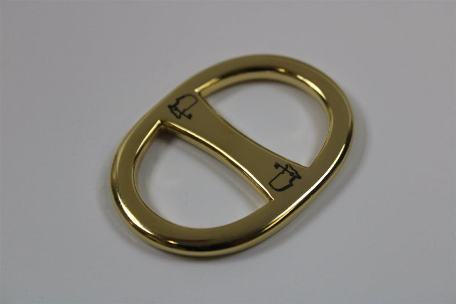 Masters Tournament Logo Gold Tone Scarf Ring in Original Box