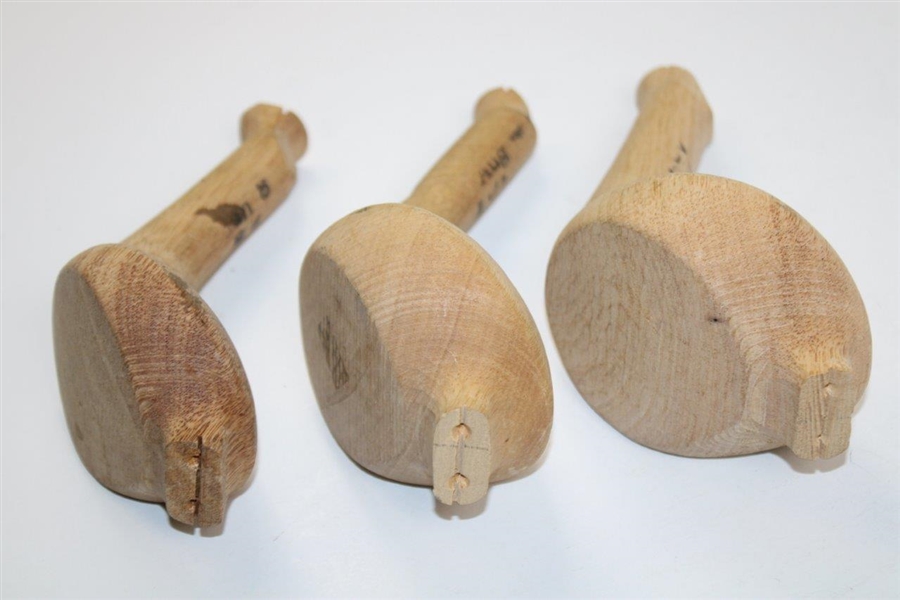 Three (3) Persimmon Unfinished Wood Heads