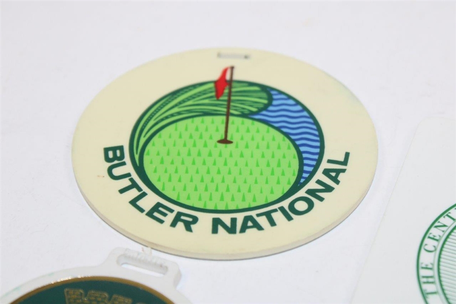 Eight (8) Bag Tags from Butler National, Medinah, St. Andrews, Pebble Beach & others