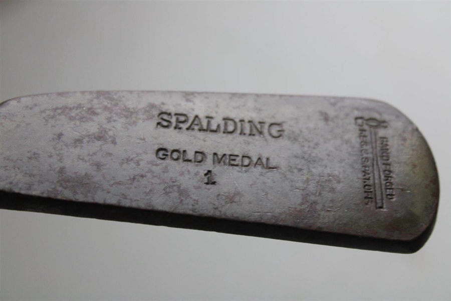 Spalding Gold Medal 1 LH Putter Circa 1905 w/Lofted Face & Shaft Stamp