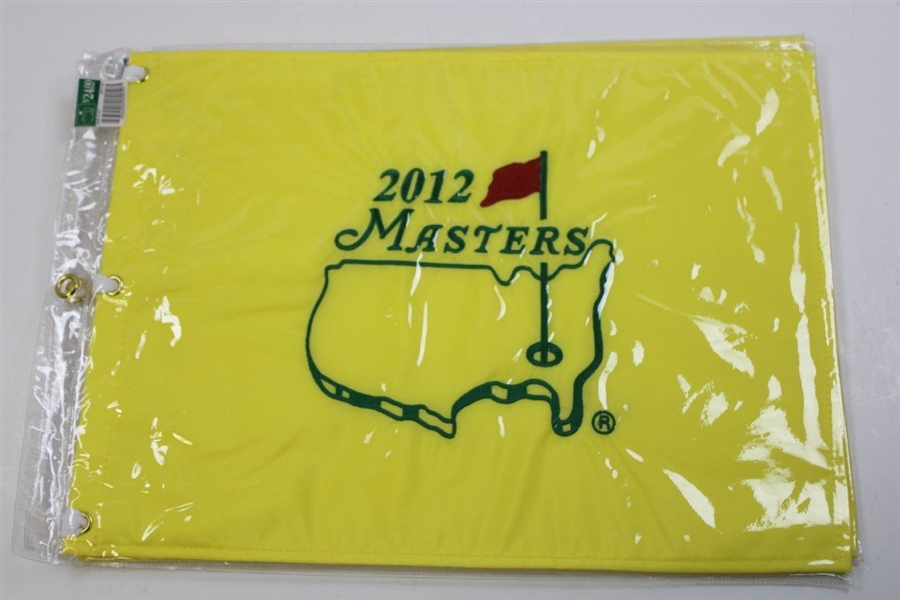 2012 & 2014 Masters Embroidered Flags in Original Sleeves - Bubba Watson Wins