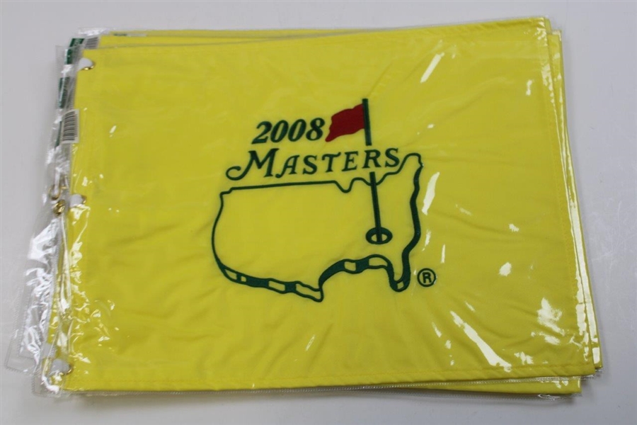 Seven (7) Masters Tournament Flags in Original Sleeves - 2000, 2003, 2007-2009, 2011 & 2013