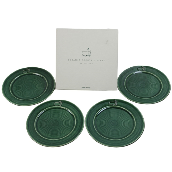 2024 Masters Tournament Berckmans Place Ceramic Cocktail Plate Set of Four in Original Box